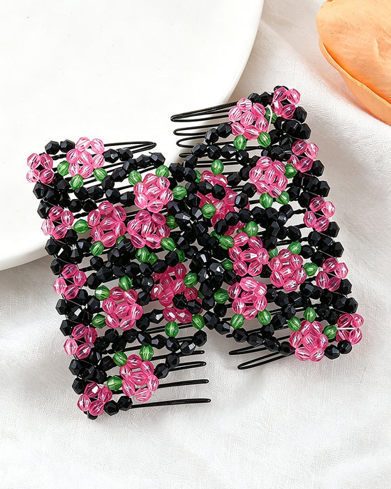 Elastischer Perlen Haaraccessoire Kamm