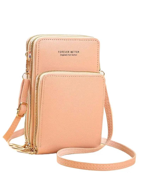 Unifarbene Mode Crossbody Telefon Tasche