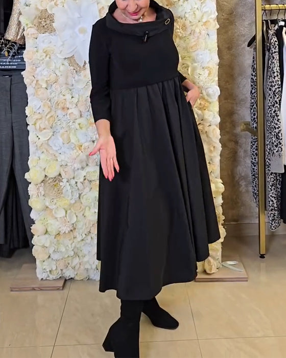 Kleid Modisch Street Uni A-Linie