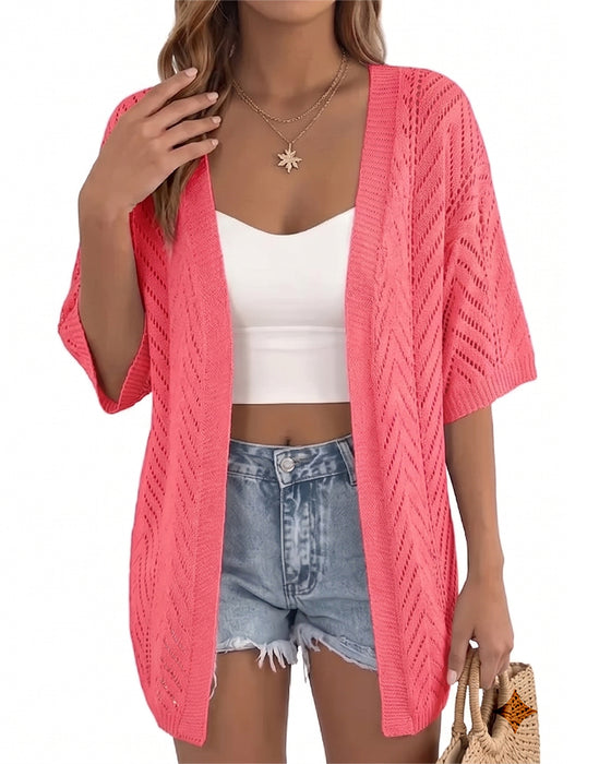 Cardigan Ausschnitt Locker Offen