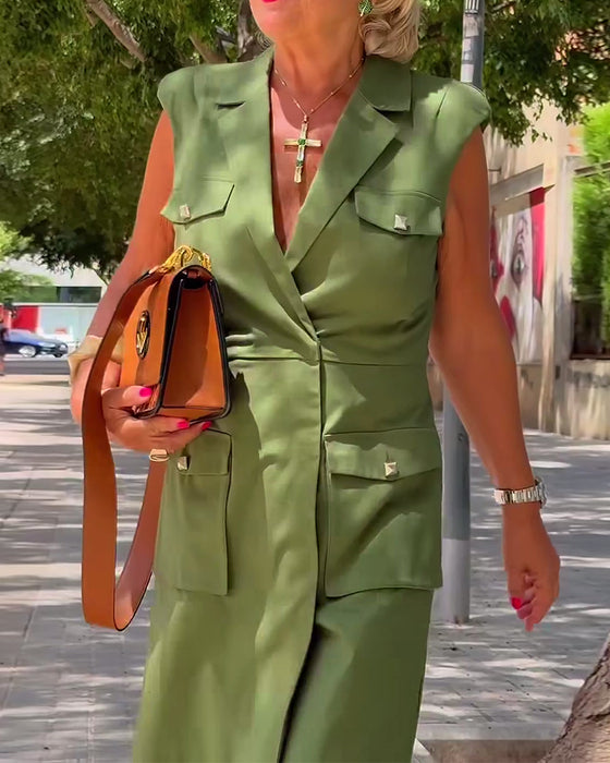 Kleid lässig einfarbig schmal knielang