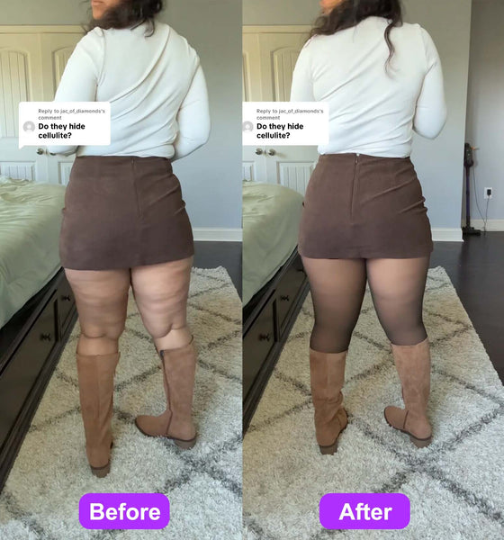 Fleecegefütterte formende Leggings mit einer Naht