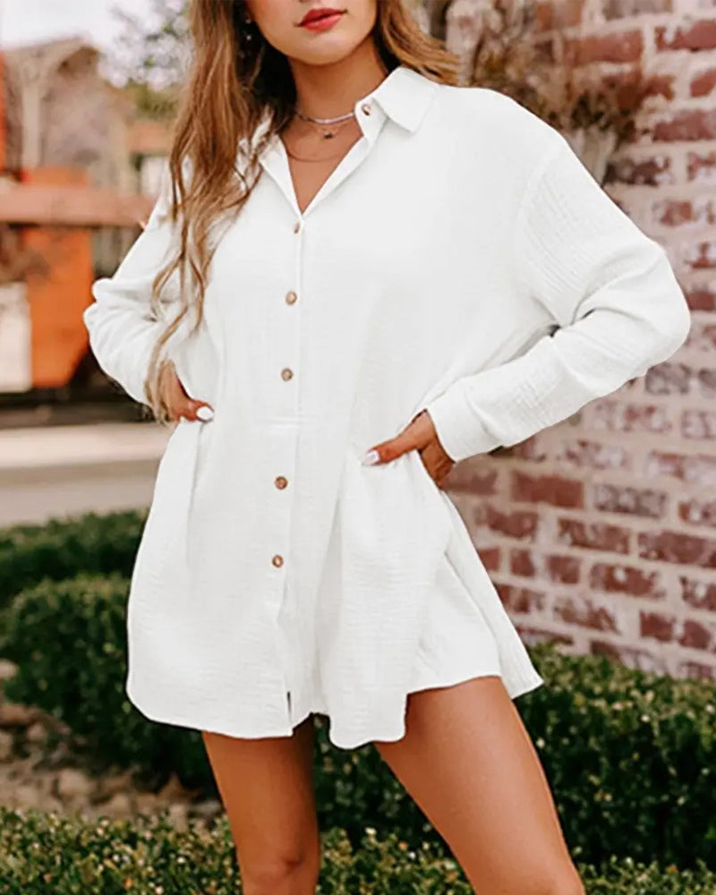 Set Locker geschnitten Off-Shoulder Casual