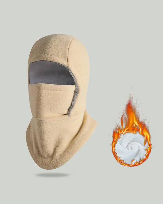 Winter 2 In 1 Mütze Und Gesichtsmaske Winddicht Dickes Fleecefutter Für Outdoor-Sport Schwarz