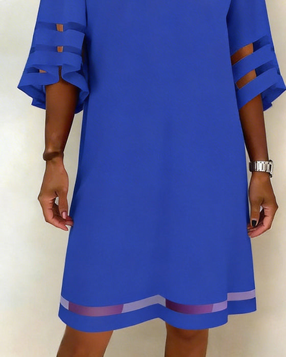 Kleid Halbarm Casual Gerade