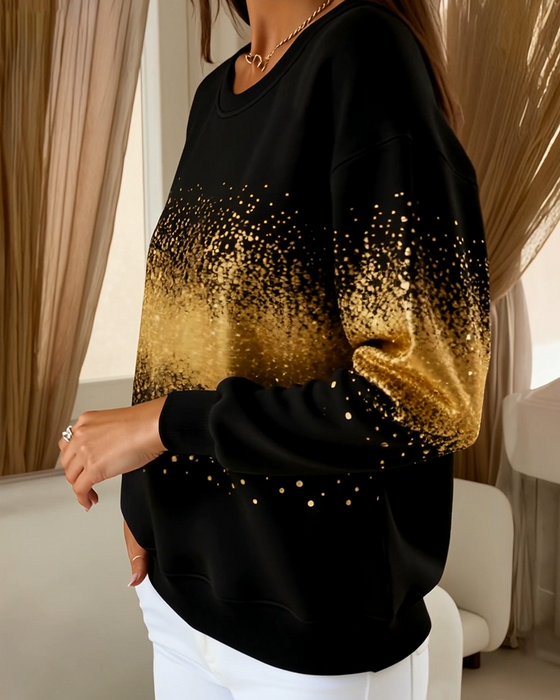 Sweatshirt modisch runder Hals Verlaufdruck