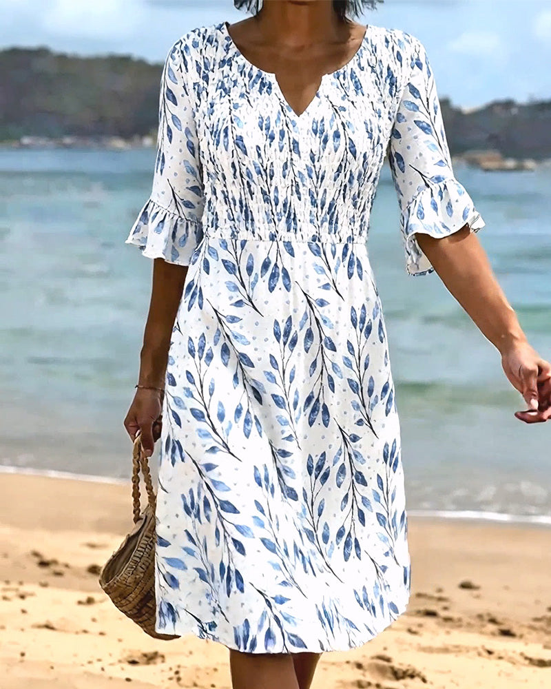 Kleid Halbarm Gedruckt