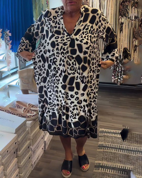 Kleid Mode Leopardenprint