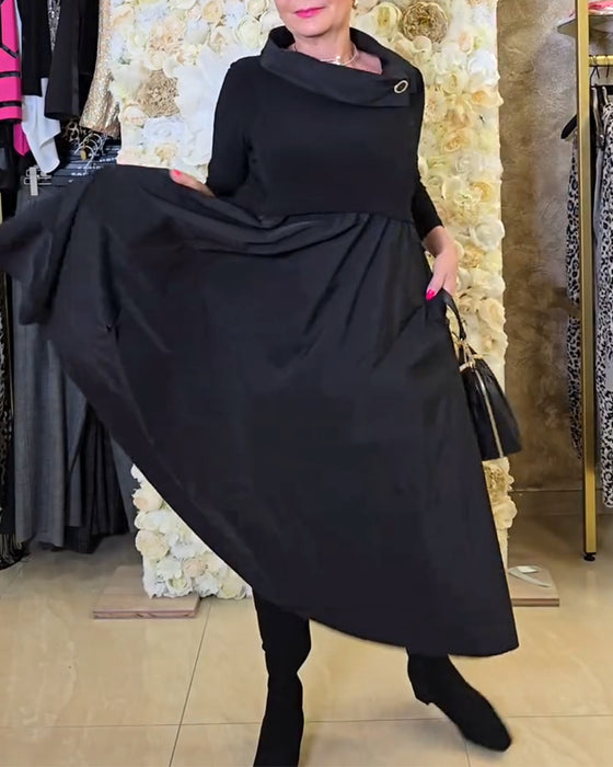 Kleid Modisch Street Uni A-Linie