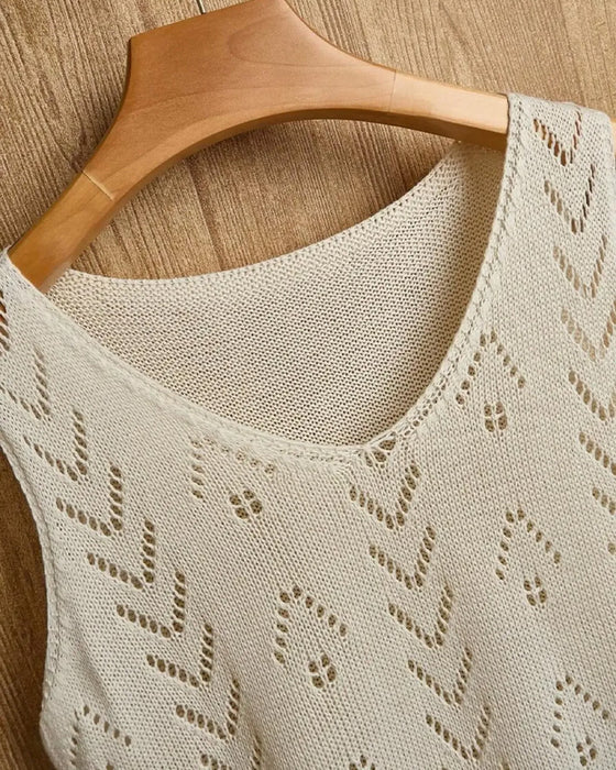 Pullover V-Ausschnitt Ausschnitt Ärmellos