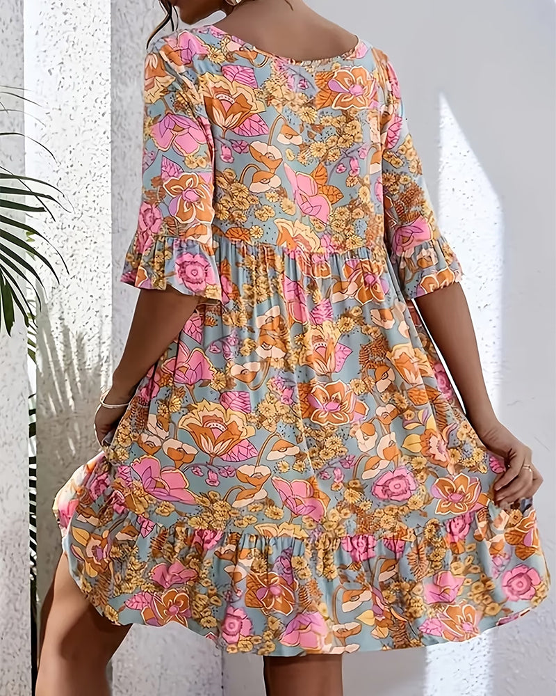Kleid Bohemian Blumig