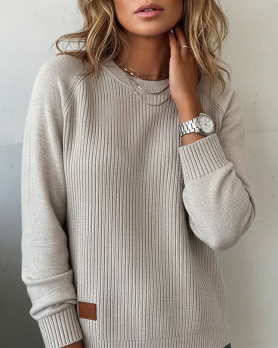Pullover mit modischem Rundhalsausschnitt