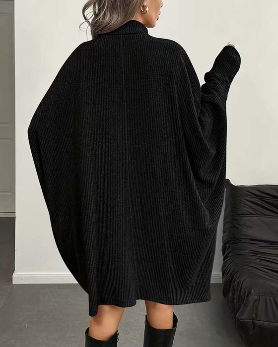 Kleid Fledermaus Ärmel Mini