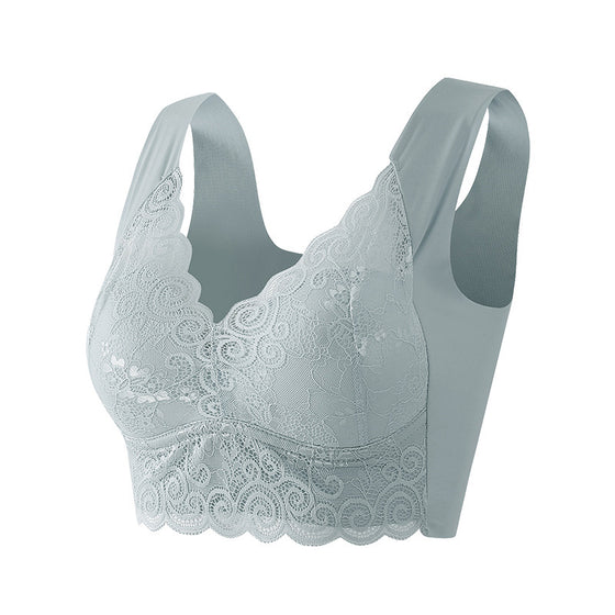 Nahtloser Push Up Kabelloser Spitzen-BH