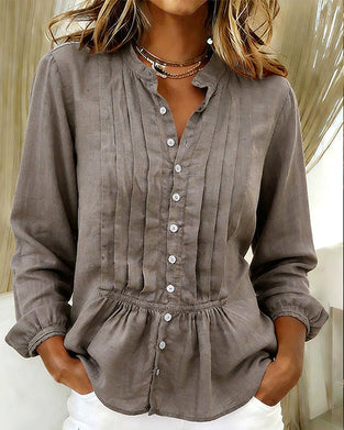 Bluse Business-Casual Gerafft
