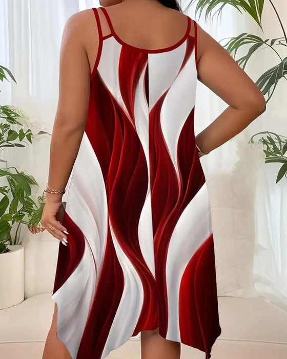 Kleid Farbblock Wellig Camisole