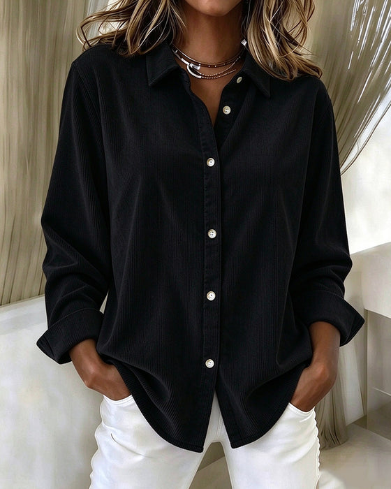 Hemd Kord Casual Uni