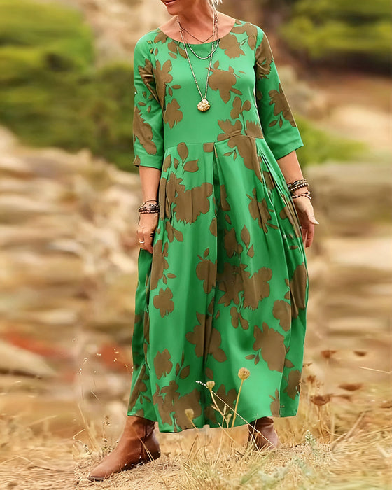 Kleid Temperament Retro gedruckt