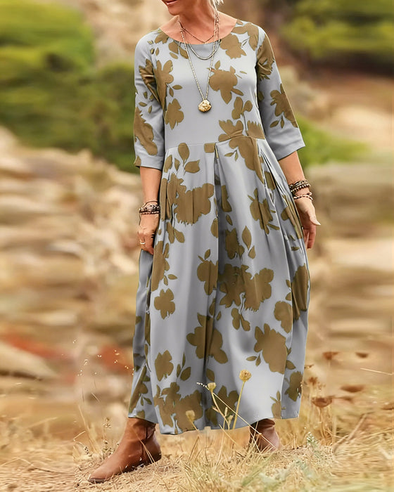 Kleid Temperament Retro gedruckt