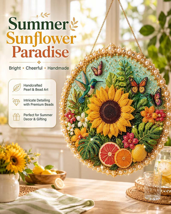 🌸🌻 Perlenschmuck-Hängekranz-Set für Jahreszeiten und Feste 🍂🎄