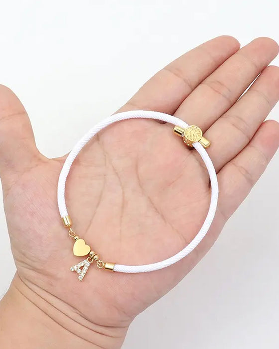 Initial Herz Charm Link Modisch Armband
