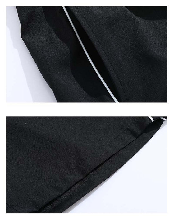 Shorts Doppelter Weißer Streifen Knielang Freizeit