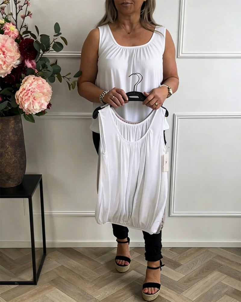 Tanktop Eingebauter Bh U-Ausschnitt Casual