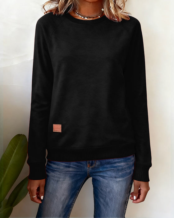 Modisches Casual-Sweatshirt mit Rundhalsausschnitt