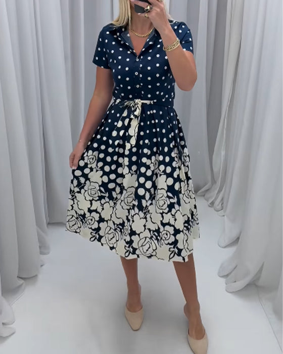 Kleid modisch gepunktetes Muster