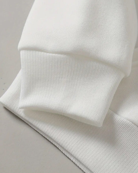 Sweatshirt Runder Hals Gedrucktes Weinglas