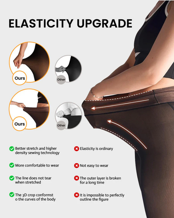 Magische Fleecegefütterte Leggings Bequeme Fleecestrumpfhosen