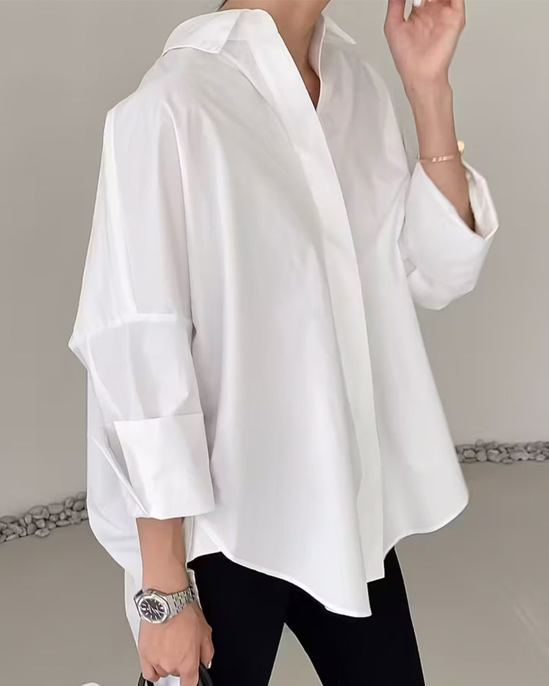 Hemd stilvoll einfarbig langärmlig