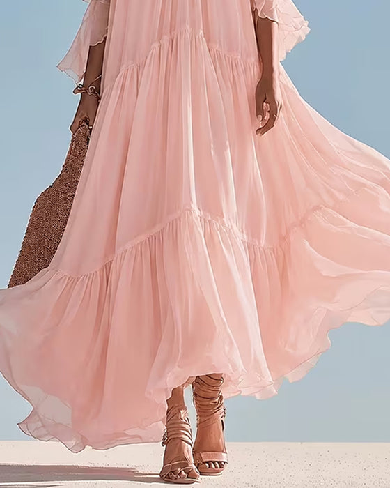 Kleid Camisole Rüsche Lässig