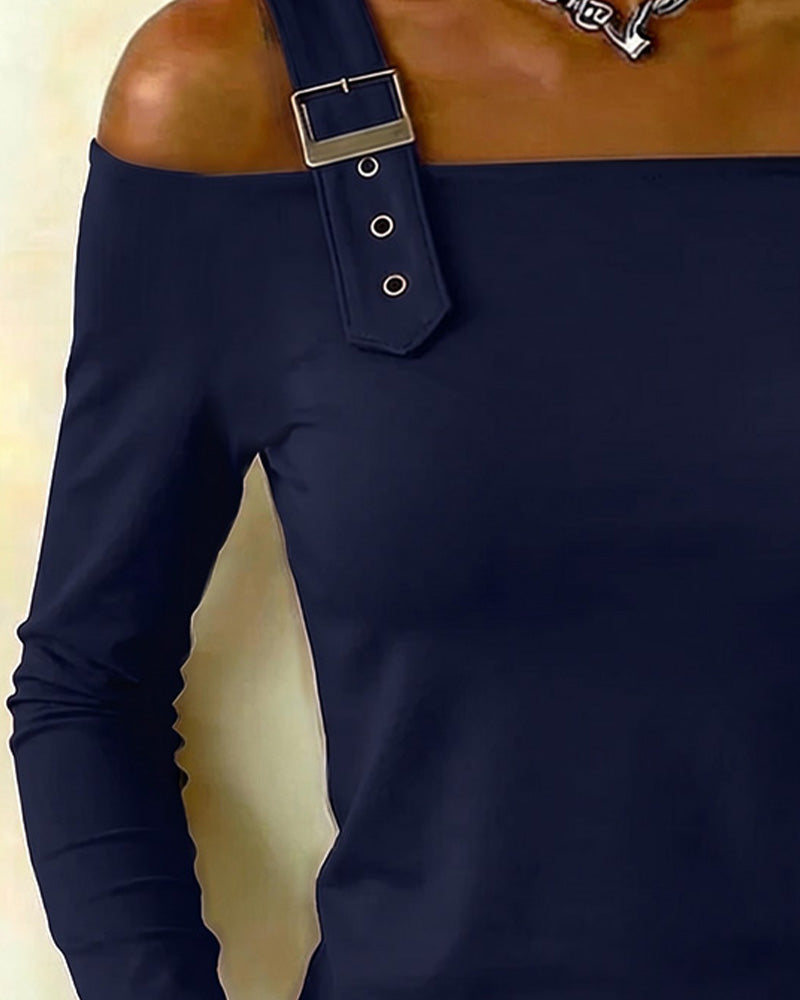 Oberteil Langarm Off-Shoulder Camisole