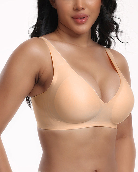 BH Damen Bequem Nahtlos Vollschale Cremig Weich
