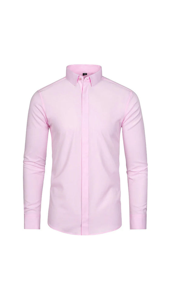 Herren Langarmhemd Uni
