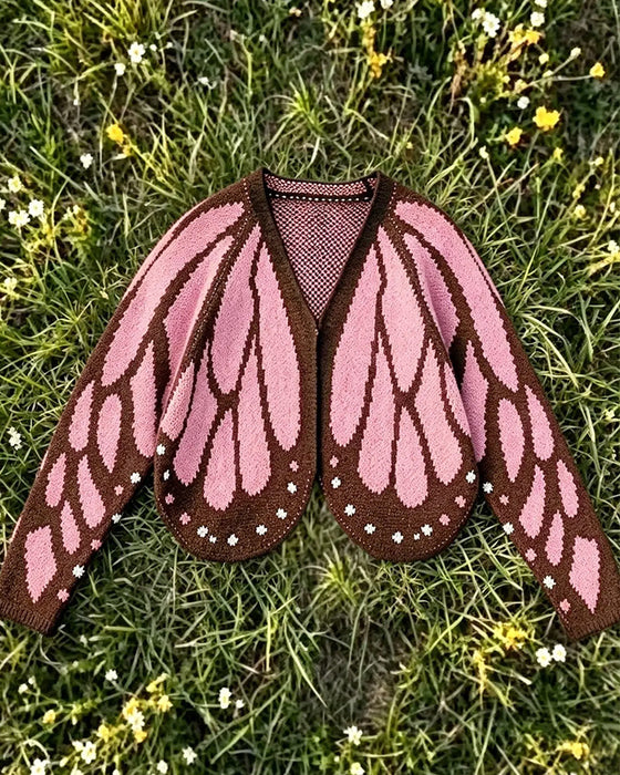 Cardigan Schmetterling Mode Lässig