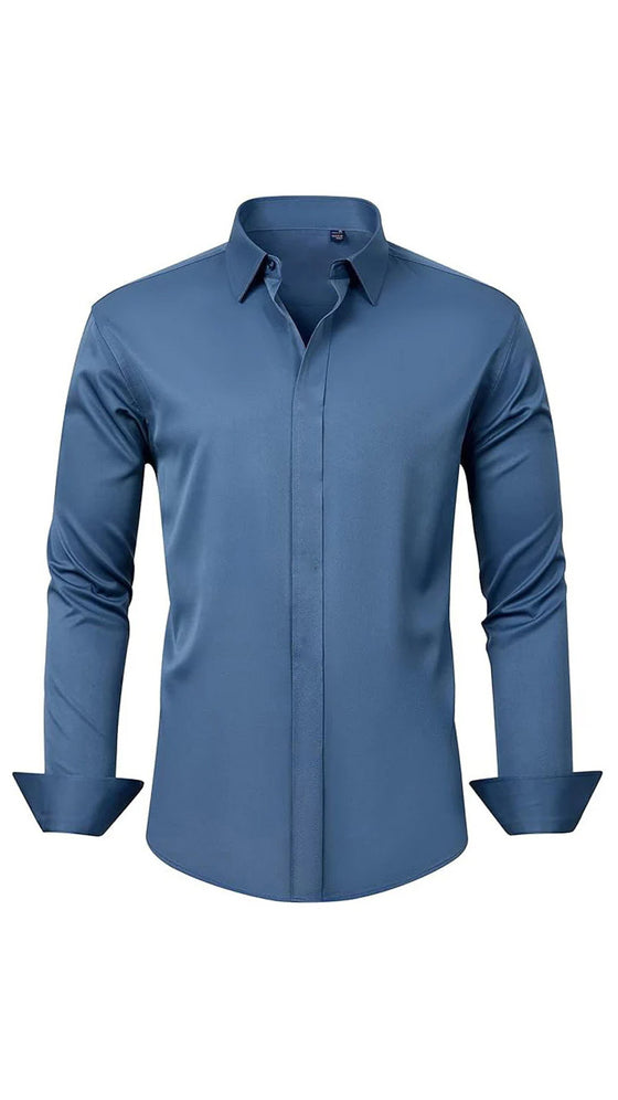 Herren Langarmhemd Uni