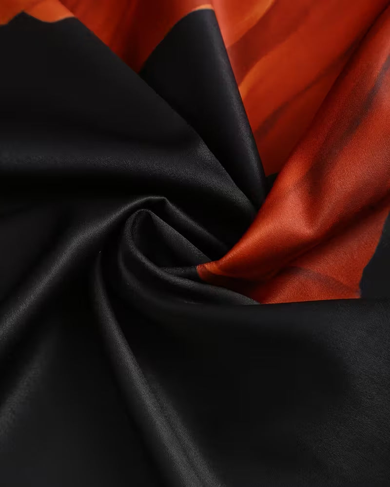 Bluse Revers gerade Schulter bedruckt