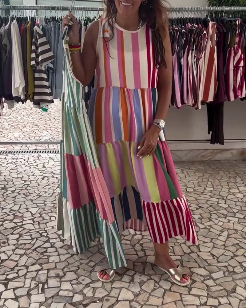 Kleid Ärmellos Rundhals