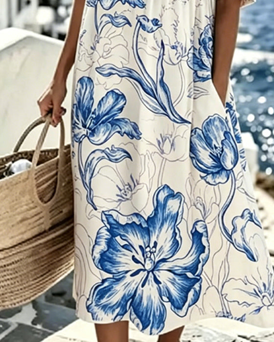 Kleid Halbarm Gedruckt