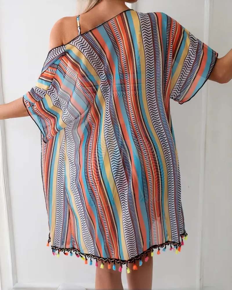 Badeanzug Resort-Print Bikini dreiteilig