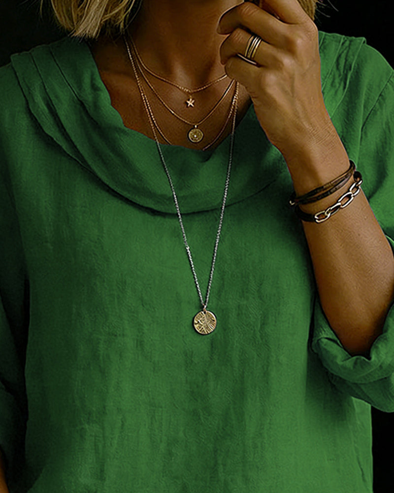 Top Umlegekragen Baumwolle