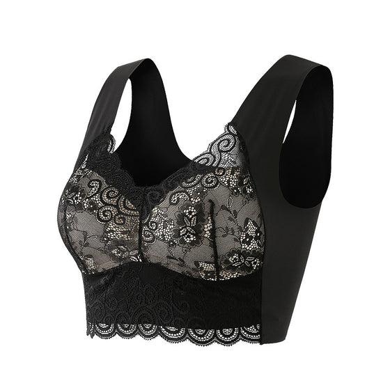 Nahtloser Push Up Kabelloser Spitzen-BH