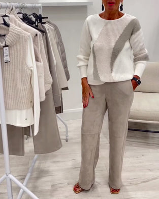 Pullover Crew Neck Bequem Lässig