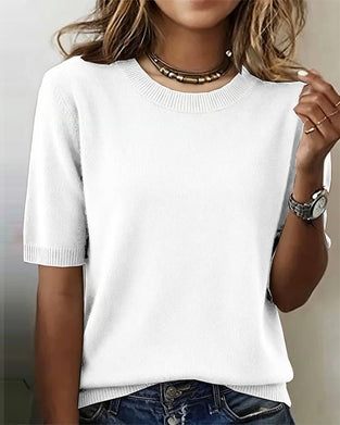 Pullover Rundhals Gestrickt