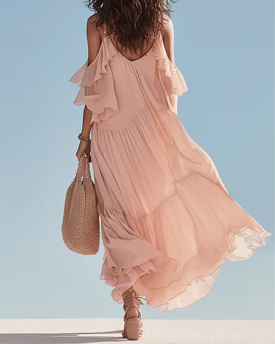 Kleid Camisole Rüsche Lässig