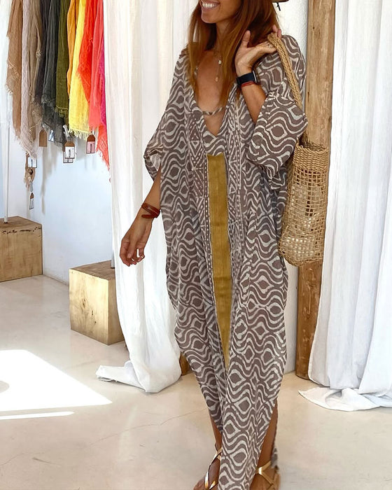 Lockeres Und Vintage Kleid Im Urlaubs Stil