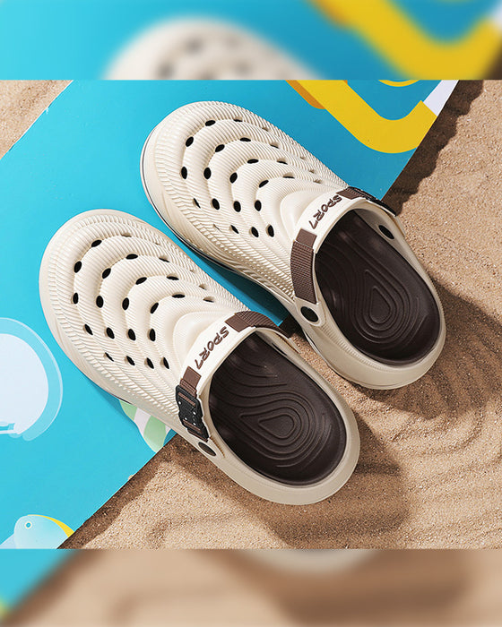 Sandalen Outdoor Dicke Sohle Rutschfest Geruchsresistent Langlebig Schnelltrocknend Weich Strand