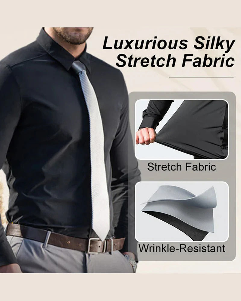 Herren Langarmhemd Uni